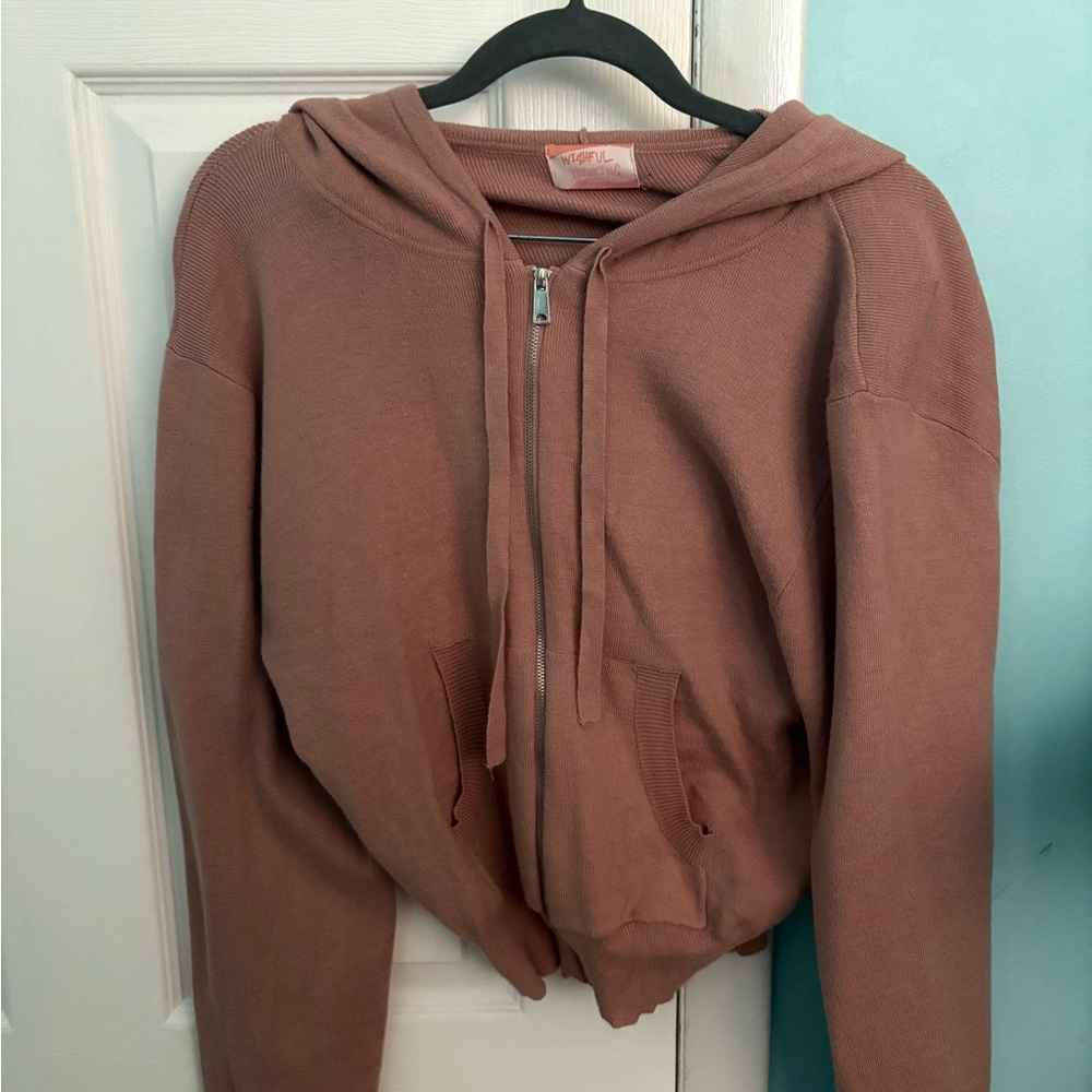Pink Zip-Up Hoodie